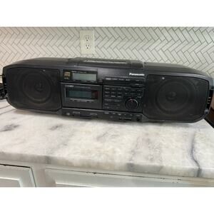 Panasonic RX-DS20 Boombox CD Cassette Player Recorder Radio Digital Tuner Tested